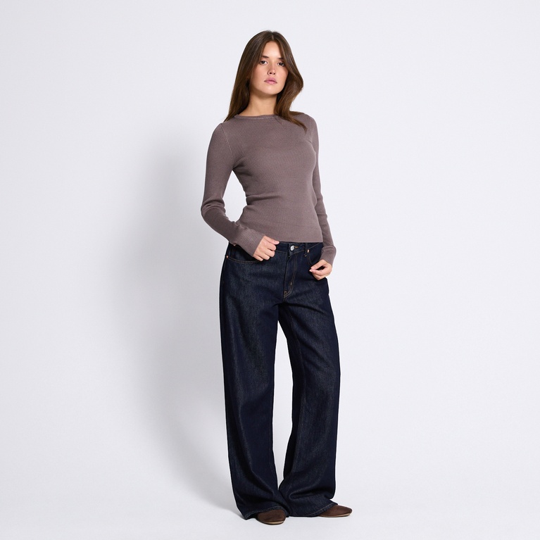 Rib-knit sweater "Laila" Beige